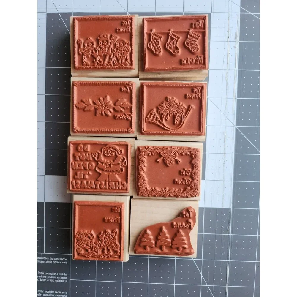 INVENTORY REDUCTION SALE. 8 Christmas Theme, To & From, Stampin' Up 1998 B3